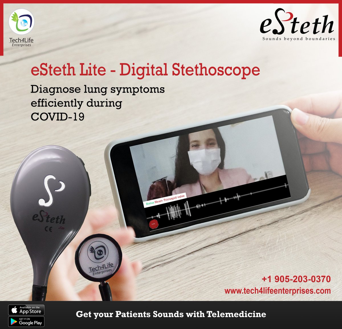 Tech4Life1's tweet photo. eSteth Lite - Digital Stethoscope
Diagnose lung symptoms efficiently during COVID-19
BUY NOW: https://t.co/lPCD0m9hiB
#Stethoscope #digitalstethoscope #digitalhealth #healthcare #mhealth #doctor #eSteth #Telemedicine #beststethoscope #heartsounds #ThanksHealthHero #Online https://t.co/k7dNLbFUxs