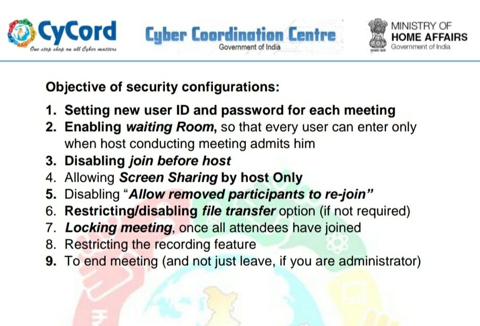 PBSHABD's tweet photo. MHA issues advisory, says Zoom not secure video conferencing platform for private individuals. Mentions guidelines for those who still want to use it. https://t.co/b900JOw1Si