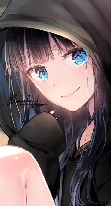 パーカーの女の子? 