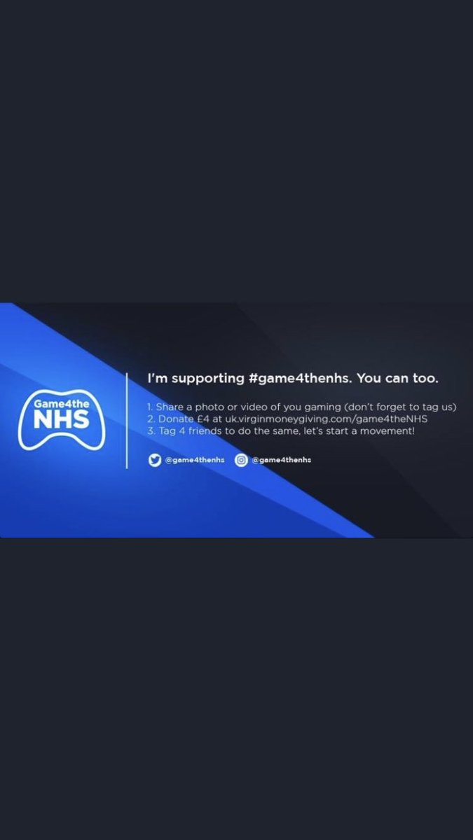 Darkpurpler's tweet photo. Thank you for the nomination @Trainz426! #game4thenhs 

Thank you to all the NHS staff working so hard for their patients 💖 

I nominate:

@IonaOSRS 

@jamesbuckley92 

@DatSweetcorn 

+ anyone else reading this that would like to help and donate!! 😊 https://t.co/RcbgQwilGj