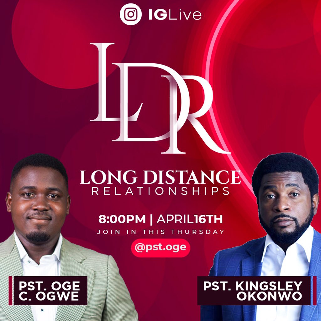 Meanwhile today by 8pm, I'd be doing a live video with  @kingsleypst ....Let me just tell you, every relationship is a long distance relationship this quarantine season... So tune in, and invite your spouse to tune in too!