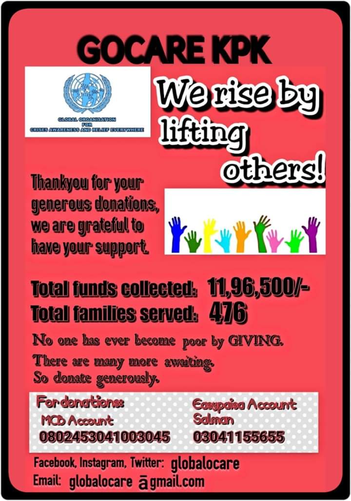 globalocare's tweet photo. Here is a summary of provincial funds of KPK for the month of March and April uptill now.
Because we believe in Transparency. 🤍
STAY HOME STAY SAFE, NOT ONLY FOR YOURSELF BUT FOR WHOLE HUMANITY!
#gocare #corona_pandemic #ration_drive #corona_virus_awarenes_and_prevention https://t.co/rN7VZhvxuR