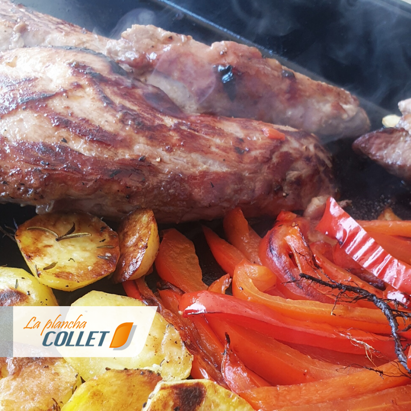 ColletIndust's tweet photo. Filet Mignon mariné &amp; Poivrons rouges sur notre Plancha COLLET 😋 https://t.co/2WguSNjMcm