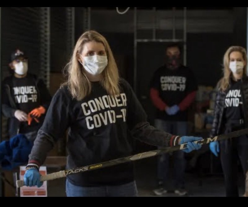 wick_22's tweet image. See this T-shirt. Boring right? Why? Because we are busy getting PPE to those who need it. Go to conquercovid19.ca and get yours while they last. Join our team and let’s do this 🇨🇦. All proceeds to @conquercovid19 to buy PPE.