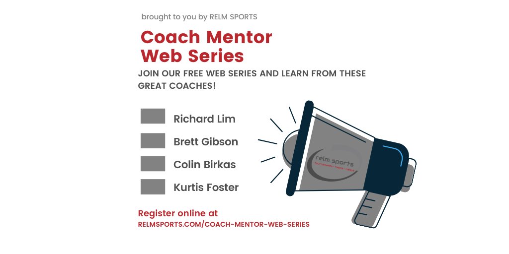 We are excited to launch our free Coach Mentor Web Series! We have connected with some incredible coaches and invite you to join us for our 4 part online series.

Head to our website and register today! relmsports.com/coach-mentor-w…