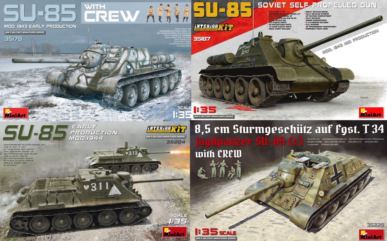 Jagdpanzer SU-85 (r) w/Crew - 1:35e - MiniArt - 35229 Jagdpanzer SU-85 (r) w/Crew - 1:35e - MiniArt - 35229