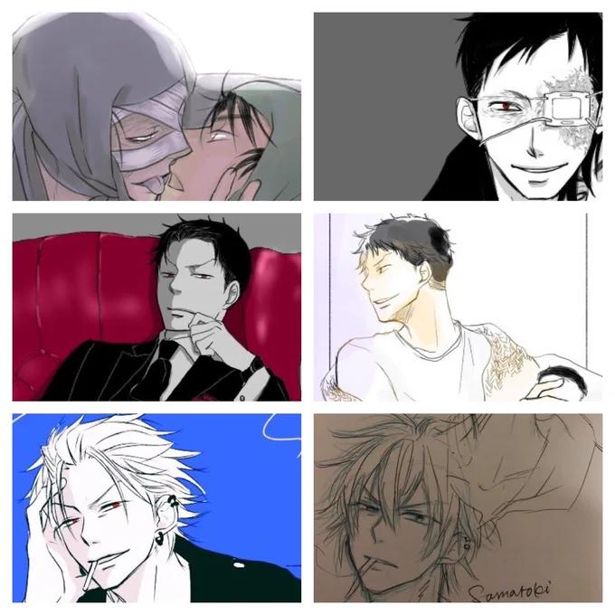 #推しを答えて4人指名リレーおなぎさん()より回して頂きました～?絵がある中では組頭(忍?)鬼軍曹(TQ)893(?)です～( *ˊ▿ˋ*)? 