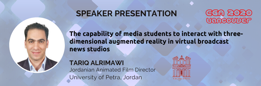 #Meet our #speaker Tariq Alrimawi, Jordanian Animated Film Director, <a href="/PetraUniversity/">University of Petra جامعة البترا</a> #Jordan 

Save Date: Sept 25-276 #Vancouver @CGAnimation2020 

#animatedfilm #VFX #animation #shortanimatedfilms #JoinUs #CGI #ComputerGraphics #3D #expo #CG #film