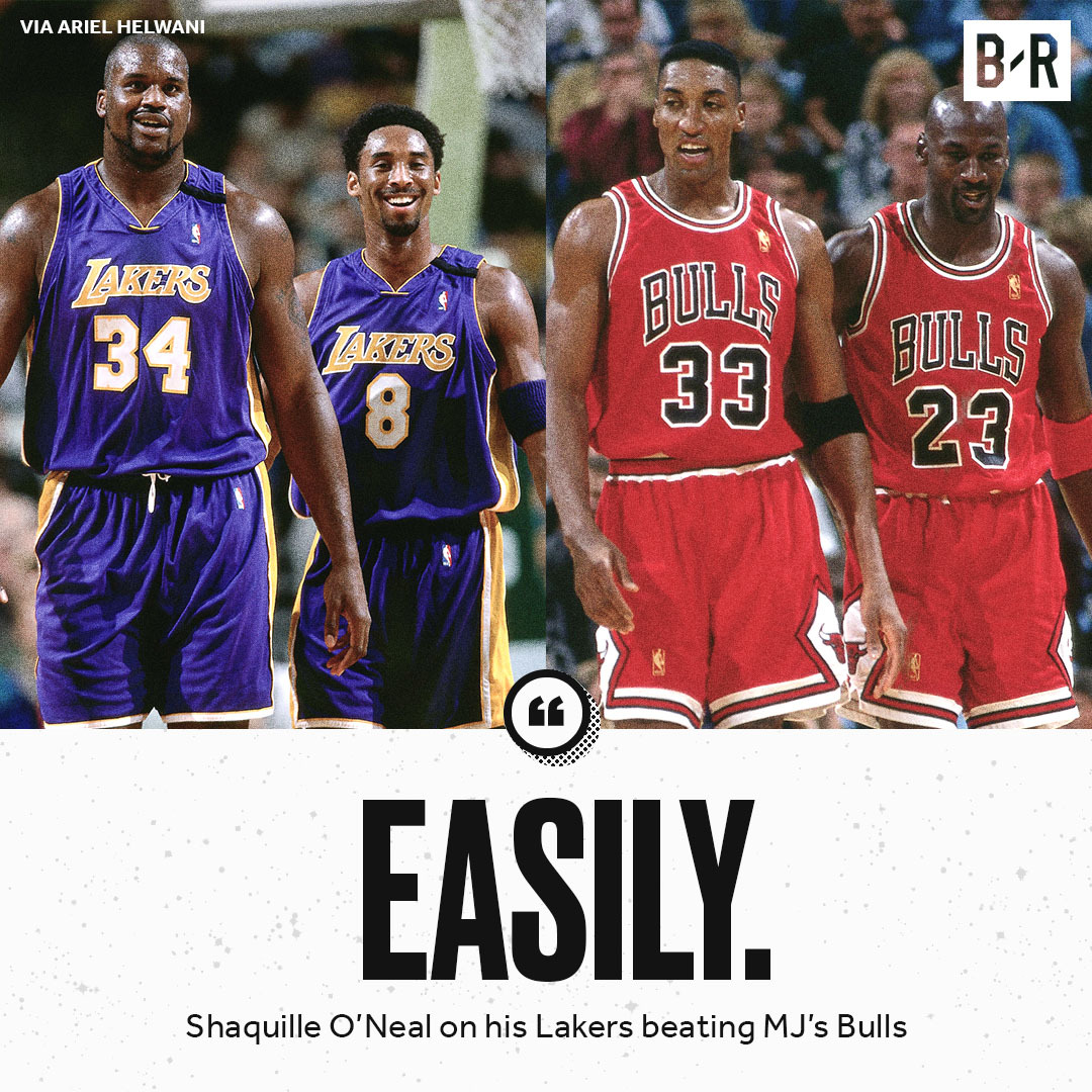 BleacherReport's tweet photo. .@SHAQ has no doubt about this one 🍿 https://t.co/xXHlJVV6xI