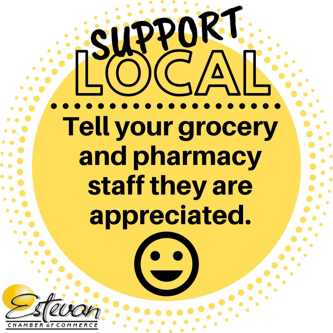 EstevanChamber's tweet photo. Thank you to EVERYONE who has continued to work in the many essential service industries. We appreciate your dedication to our community. #Bestevan #BetterTogether https://t.co/u7eGftkFAC