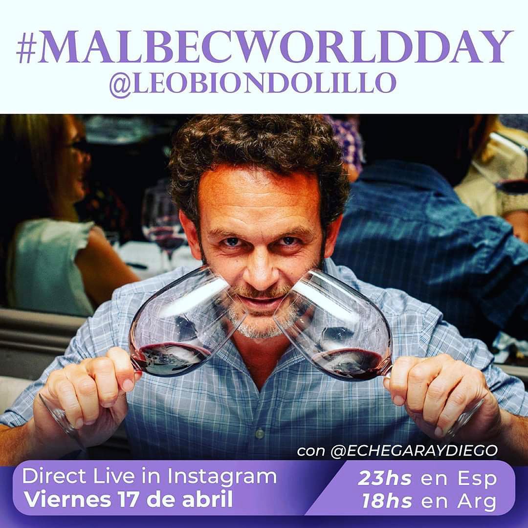 📌 Agendatelo! 📌 

Vamos a festejar el DIA DEL MALBEC con un live en Instagram de <a href="/leobiondolillo/">Leo Biondolillo</a> mañana viernes 17 a las 18 hs ⏰ de Argentina !! 

🅝🅞 🅣🅔 🅛🅞 🅟🅘🅔🅡🅓🅐🅢

#tempusalba #diadelmalbec #malbecworldday #vinostempus #patiotempus