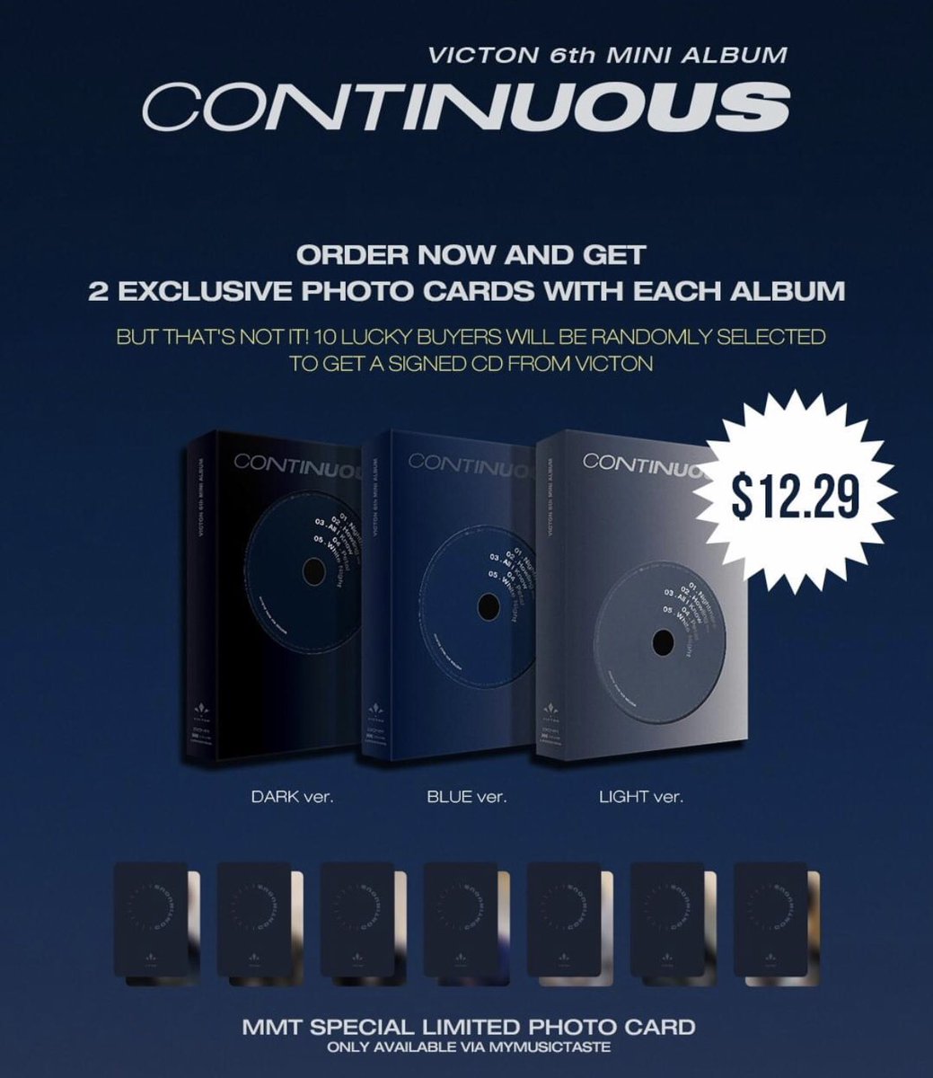 AhgaseMom's tweet photo. Would anyone be in a GO for Victon MMT albums? USA only. I would want a minimum of 10 albums to place order. Price per album is $16.71 if 10 albums total are ordered. Price continues to go down beyond that number. Media mail for one album will be about $4. #VICTON #VictonGO https://t.co/ueaAQQcp1M