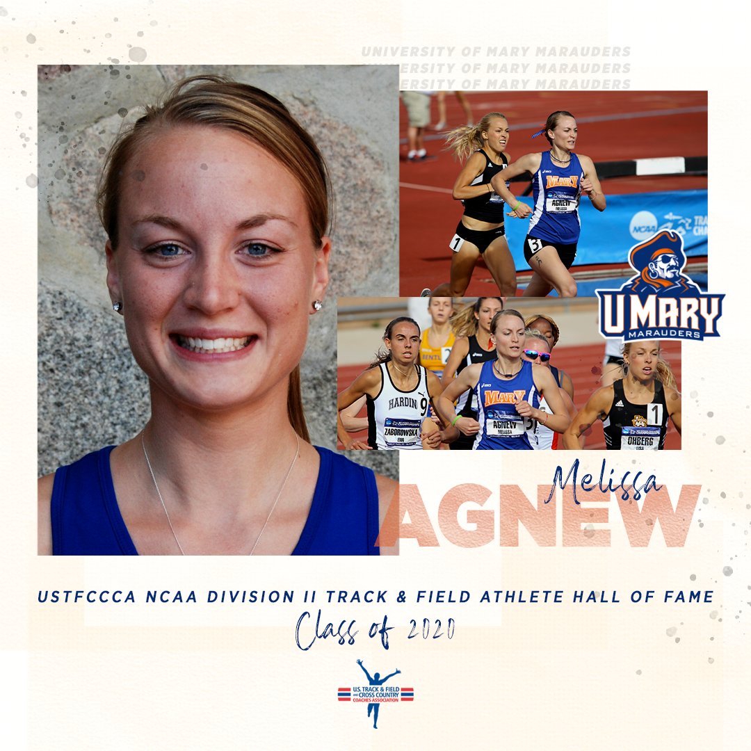 USTFCCCA's tweet photo. 𝐋𝐄𝐆𝐄𝐍𝐃𝐀𝐑𝐘 𝐒𝐓𝐀𝐓𝐔𝐒

Melissa Agnew of @UMaryXCTF is the newest member of the USTFCCCA @NCAADII Track &amp; Field Athlete Hall of Fame!

👇 LEARN MORE 👇

📄 https://t.co/fBCGqU8vI1 https://t.co/ShtHsqsIQB