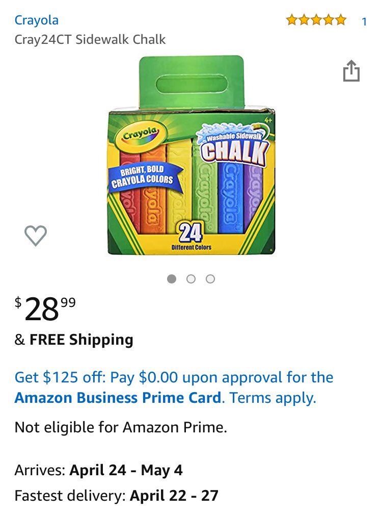 AbbeyPMaurer's tweet photo. Can anyone explain why sidewalk chalk is so expensive? 😳🤑 https://t.co/pk7WPnInm5