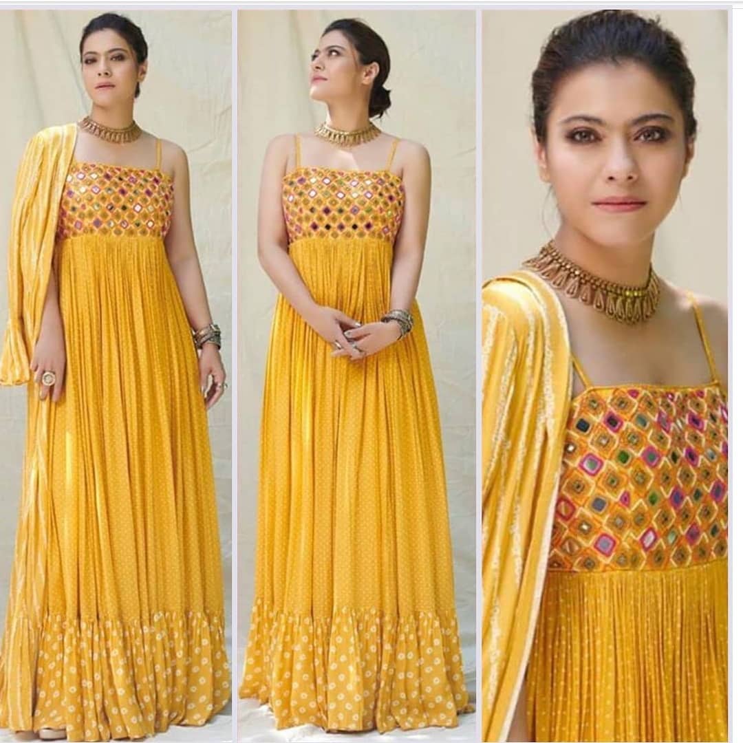 Slaying in yellow!!💛 #Kajol 💕#followforfashion #indianfashion #beautiful #style
#india #ethnicwear #inspiration #fashiongoals #bridesmaids @itsKajolD 💛💛💛