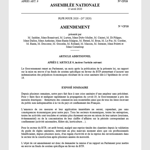 #PLFR2 Plusieurs députés @Republicains_An proposent la mise en place d'un fonds de soutien spécifique en faveur du #BTP pour tenir compte des préjudices économiques liée à la crise sanitaire 👏 #marchésprivés #TPE #PME #DirectAN