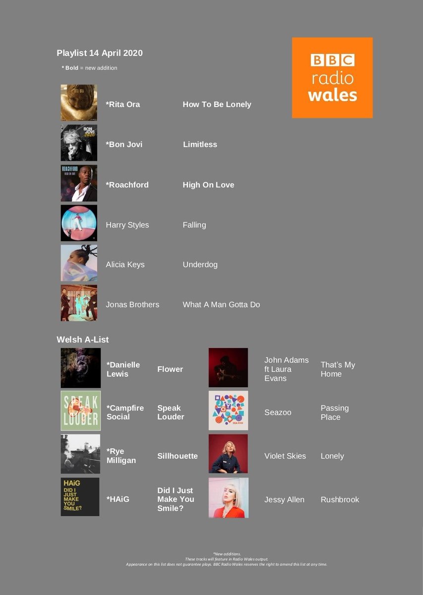 Big thanks to @BBCRadioWales for putting our single 'Did I just make you smile?' On the Welsh A list from today onwards for a week! @adamwalton and the gang all going to be playing it! Very happy HAiG x