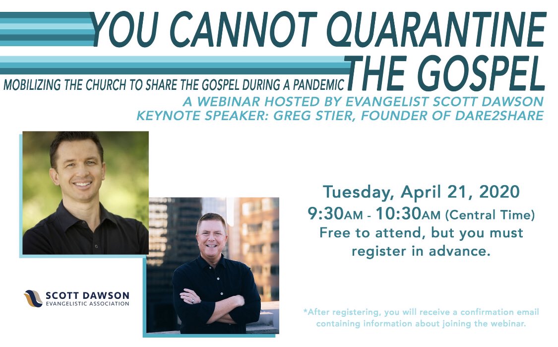 Strength to Stand (@strengthtostand) on Twitter photo Another conversation you wonāt want to miss! Tune in next Tuesday for a webinar with <a href="/scottdawson/">Scott Dawson</a> and <a href="/gregstier/">Greg Stier</a> of Dare 2 Share Ministries! All you have to do is register here: zoom.us/webinar/registā¦! Another conversation you wonāt want to miss! Tune in next Tuesday for a webinar with <a href="/scottdawson/">Scott Dawson</a> and <a href="/gregstier/">Greg Stier</a> of Dare 2 Share Ministries! All you have to do is register here: zoom.us/webinar/registā¦!