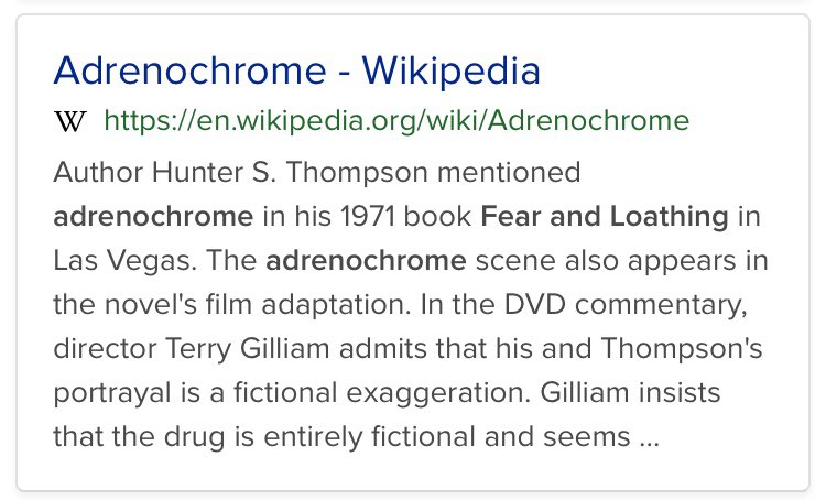 3/ He was a Texas-born writer who palled around with *journalist* Hunter S. Thompson, and portrayed as Dr. Gonzo in “Fear & Loathing”... which was made into a movie with Johnny Depp.The book and film featured Adrenochr0me.In F&L, “Dr. Gonzo” brought it to Vegas.