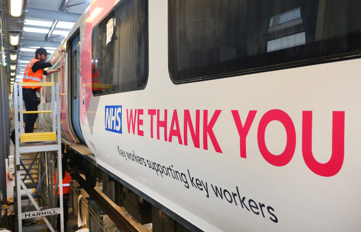 PaulCodd's tweet image. Choo choo over at @TLRailUK today as a little boost for key worker customers. #ClapForCarers