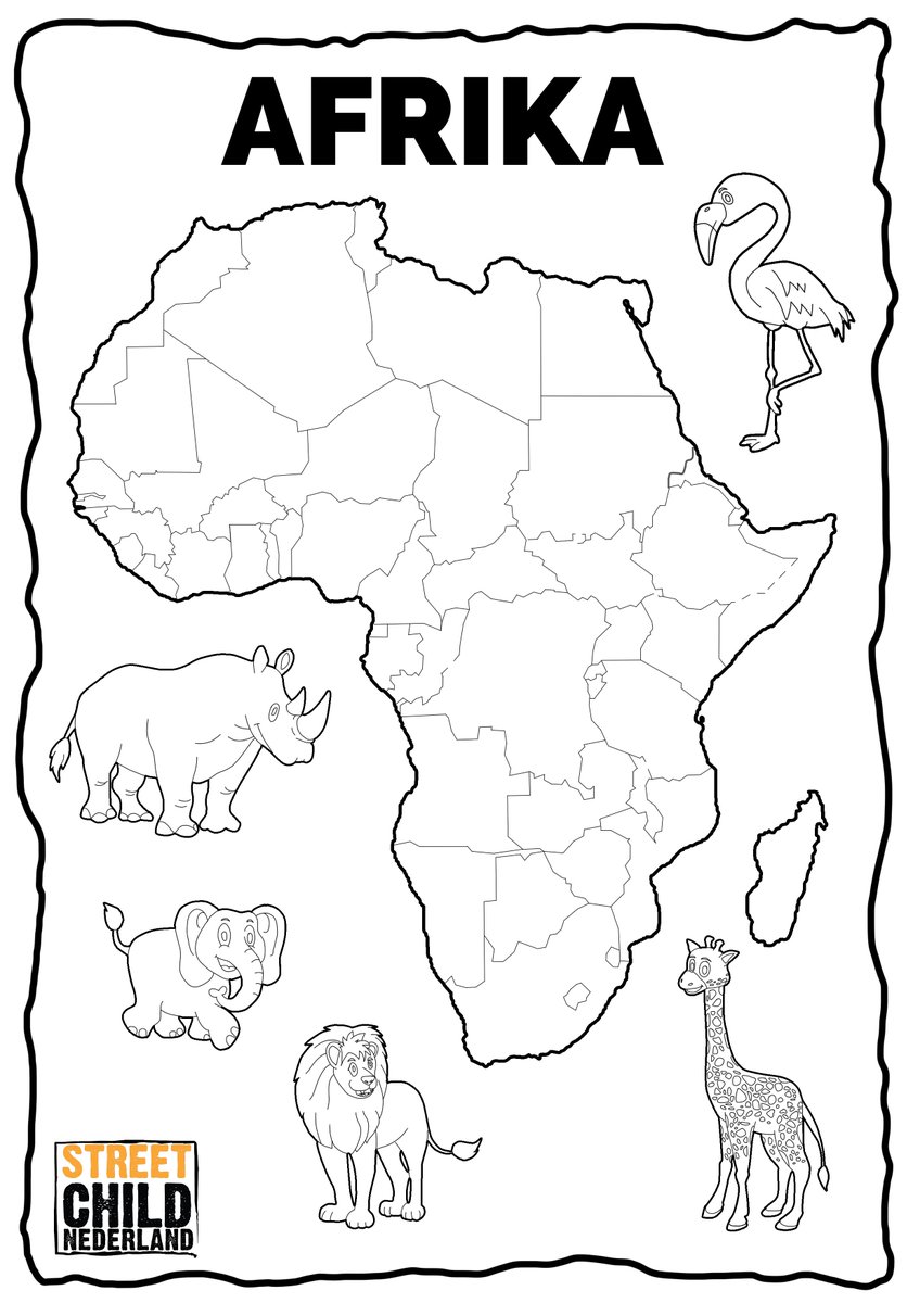 StreetChildNL's tweet photo. Op zoek naar een educatieve afleiding voor je kinderen en/of jezelf?  Samen met @edwinvanberkel  hebben we een mooie kleurplaat van #Afrika gemaakt.  De kleine kan kleuren en kan jij testen hoeveel landen je kan aanwijzen in Afrika. 

#COVID19 #afrikalandenuitdaging #BlijfThuis https://t.co/eWQUKIzl8F