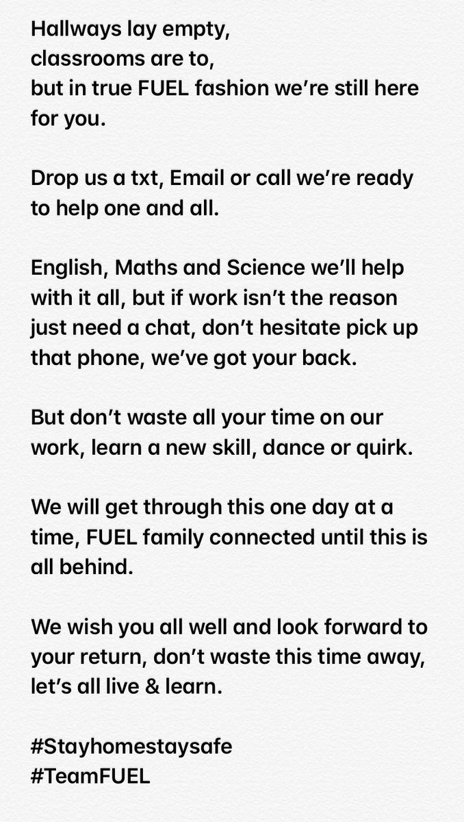 fueltd1's tweet image. #TeamFUEL, #StayHomeSaveLives, #WeCanDoThis #Imagine #Believe #Achieve #COVID19 #StayAtHome #TEACHERS #wellbeing