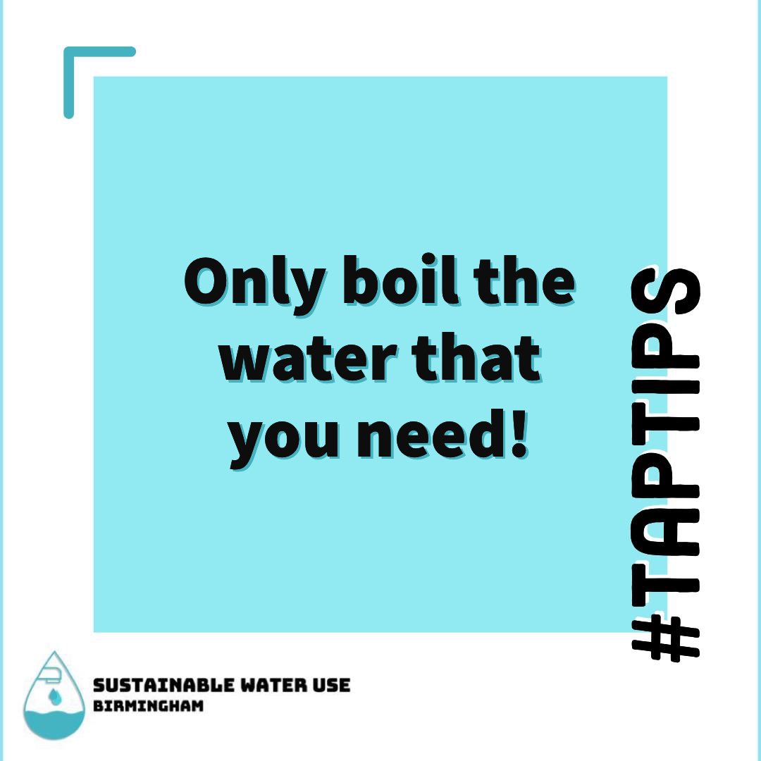 SWUBham's tweet photo. 2/3 of us boil far more water than we need, which results in 32 million litres of water being wasted everyday! 😲💦 #TapTip🚰 #UpRisingELP2020 #ELP2020 #SWUBham https://t.co/8GnmfvQwfi