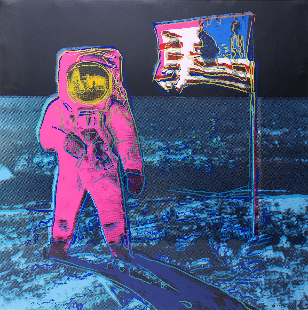 New Andy Warhol online exhibition now on our <a href="/artsy/">Artsy</a> page! Iconic works made in Warhol's late period including this screenprint 'Moonwalk' (1987) #Warhol #KingOfPop #SRG