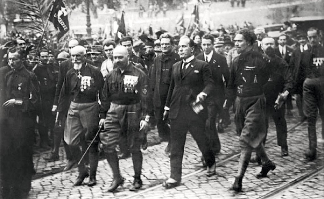 12) When fascists took power through the March on Rome (1922), the stereotype became a fully-fledged political myth.