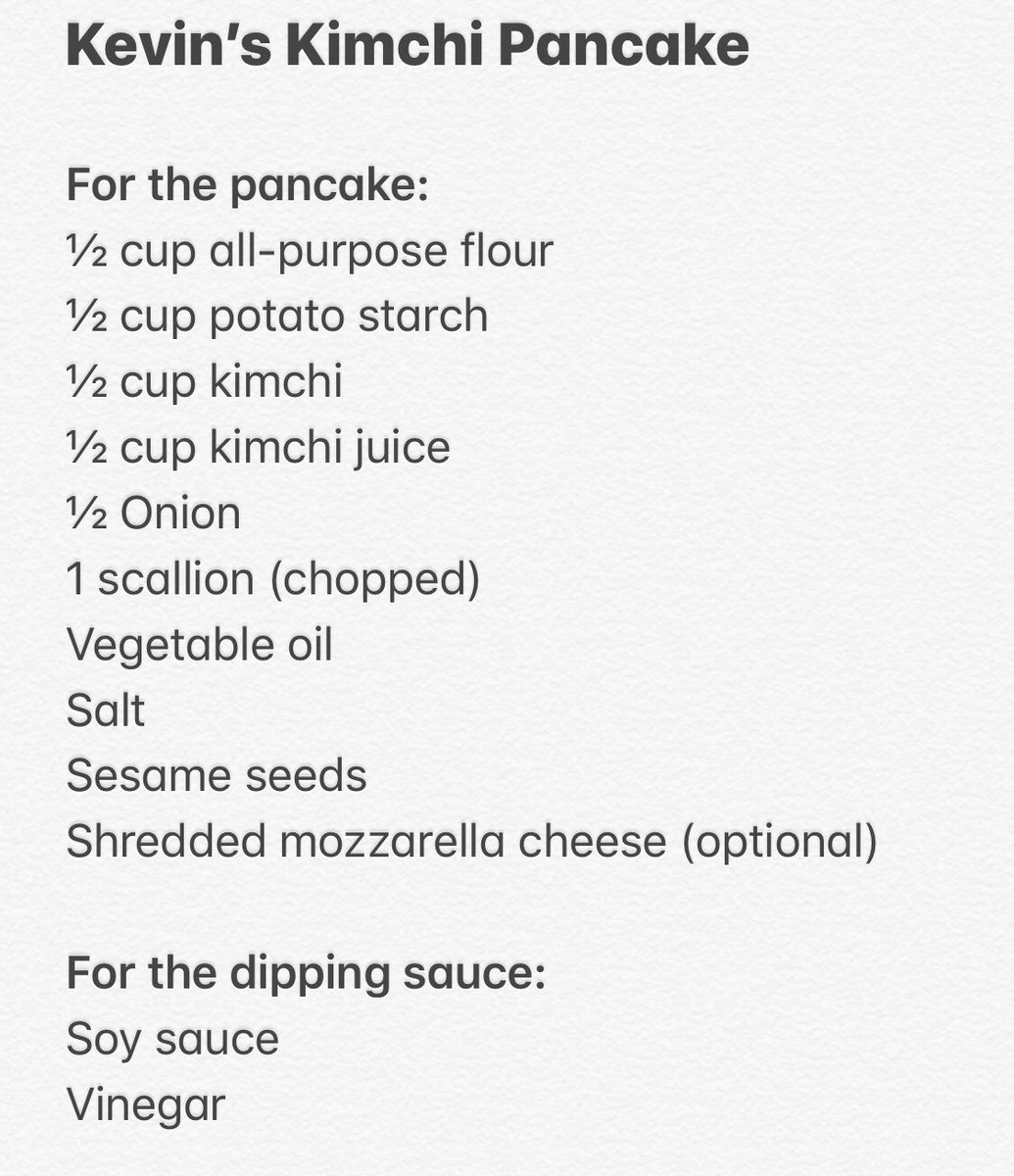 kevinwoo91's tweet photo. #KEVINSKITCHEN 
IG &amp; TWITTER LIVE 
Saturday 12pm KST 

I’m making Kimchi Pancakes this week! Super easy and tasty👍😋
토요일날 오후 12시에 만나요~
土曜日12:00時！楽しみ ^^ https://t.co/henlPGTDwE