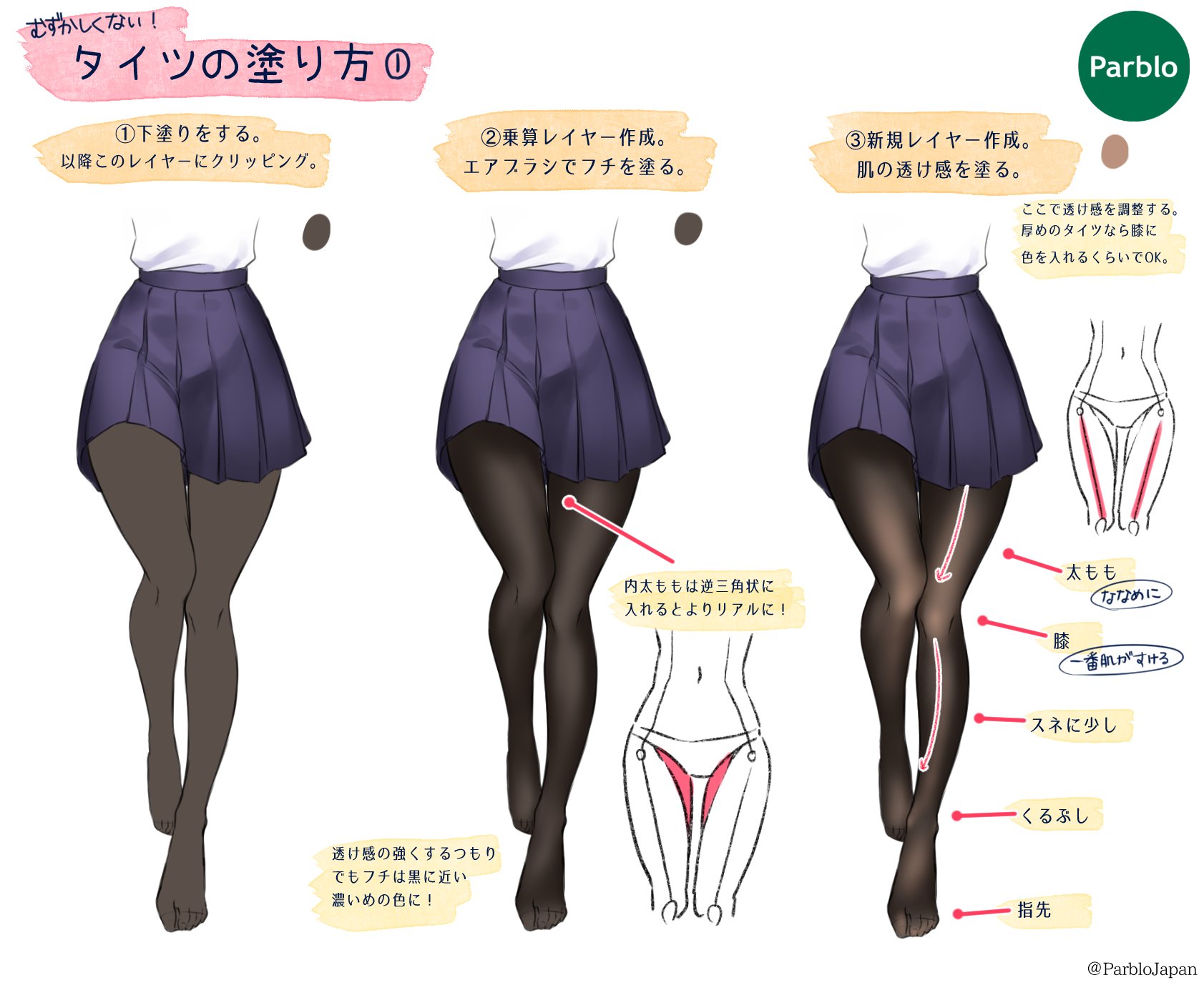 O Xrhsths Parblo Japan Sto Twitter 本日はタイツの塗りかた 下塗りと繊維を描くところ以外はすべてエアブラシで塗っています お試しあれ イラスト好きな人と繋がりたい 絵描きさんと繋がりたい Parblo T Co 3lhtmzynxo Twitter