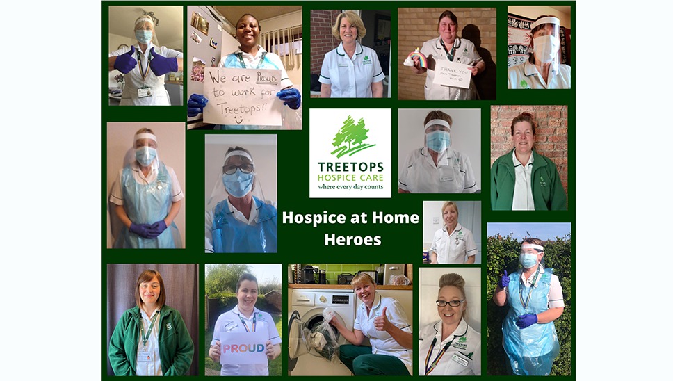 treetopshospice's tweet photo. We want to say a huge THANK YOU to our wonderful Treetops nurses and healthcare assistants working tirelessly to provide vital end of life care to terminally-ill patients in their own homes. 
Read about their work during the pandemic here:   https://t.co/ch9Y9TA1FC https://t.co/UCPdeL5nMe