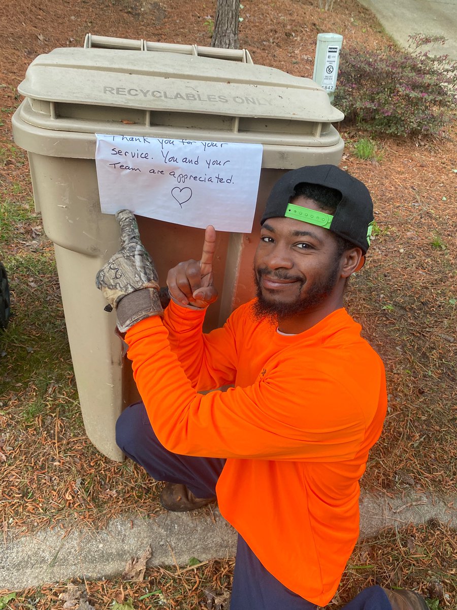 TommyTrash44's tweet photo. Our  @TownofGarner Recycle crew getting some love today !
Thank you !! https://t.co/ZqgKRpVxHT
