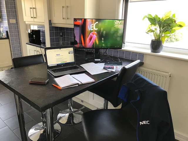 HFlynnieNEC's tweet photo. @NEC_Display_EU LOL #LearningOnLockdown. Great session with the Team today @ComputacenterUK. Remote Whistle stop Tour on our latest and exciting Solutions which are changing Collaboration #maximisingmeetings. If anyone else would like to take part get in touch #staysafe https://t.co/1ELufSXTBY