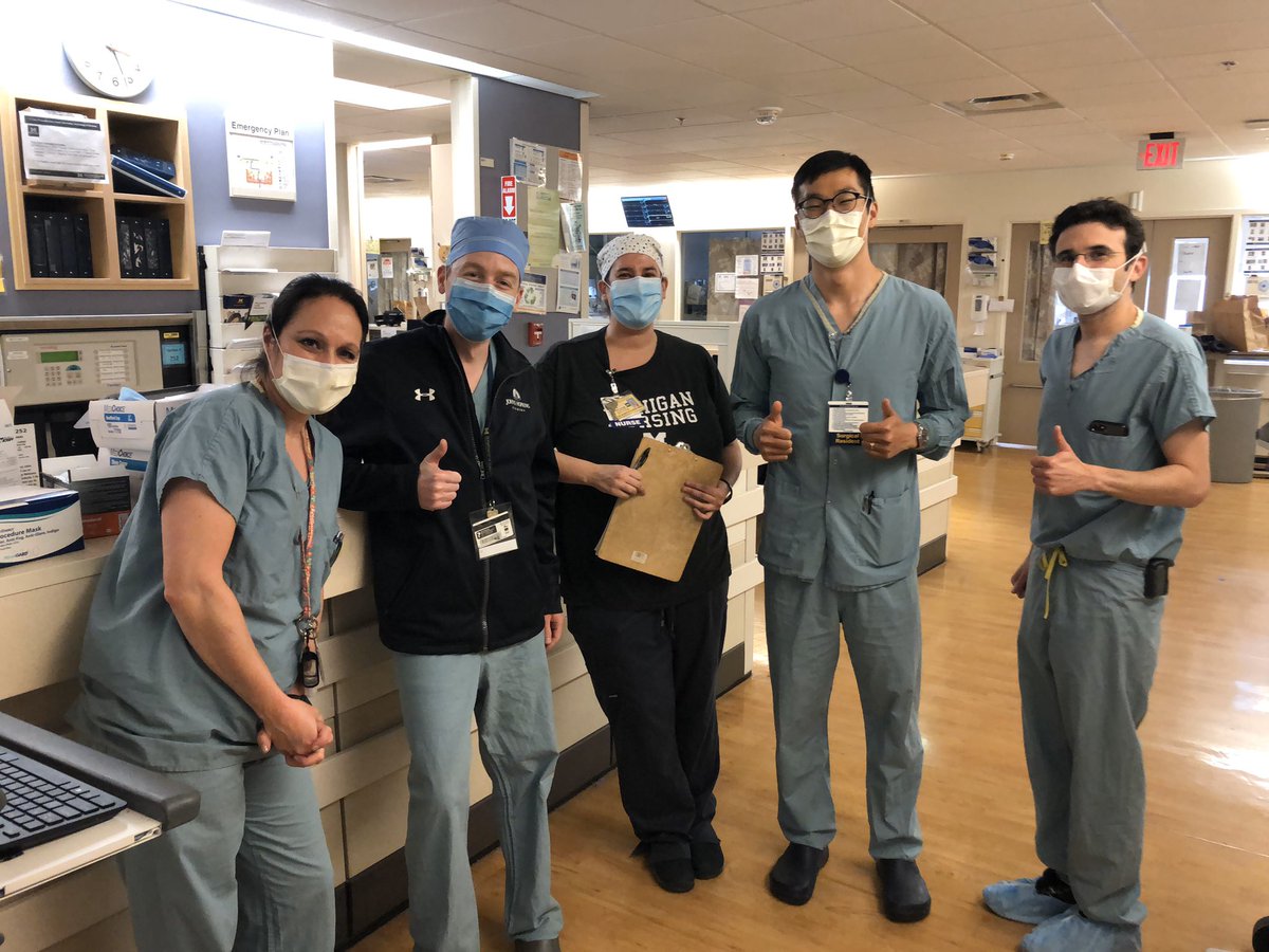 Grateful for our <a href="/UMichSurgery/">Michigan Surgery</a> ‘helpers’.  Thank you for sharing your victories - celebrating each one!!  Thank you for your tireless grace, courage and grit during this unprecedented time.  #HAILToTheFrontline #GoBlue #COVID19