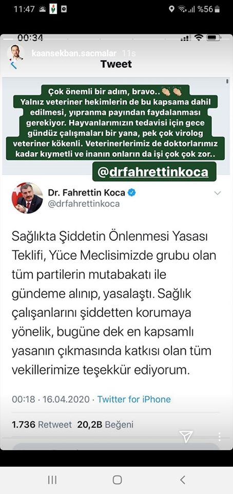 ufkclskan's tweet photo. @KaanSekbann Veteriner hekimlere desteğinizden dolayı teşekkür ederim.
#bizneyiz
#veterinerhekimlertakiplesiyor https://t.co/UYvK4vepHx