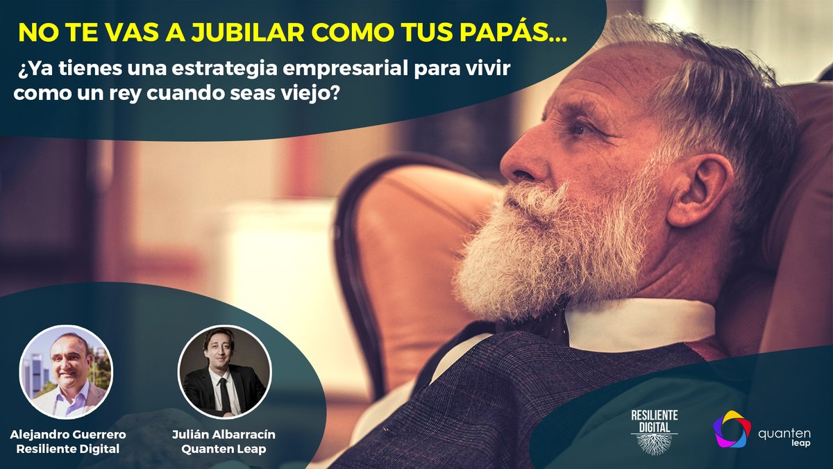 RidersExp's tweet photo. #EMPRENDER #JUBILACION 
¿Cómo vas a estar de €€€ cuando estés así de viejo y guapo?
¡Mañana webinar!
👇👇👇
https://t.co/JNm4v3YsKp https://t.co/RR5eQf6USV
