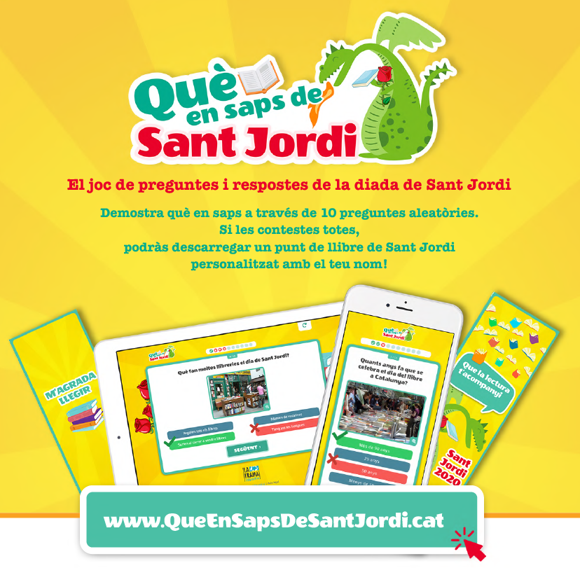 pau_nin's tweet photo. 🌹 Què en saps de Sant Jordi? 🐲
👉 https://t.co/PufvjYP4RT
Joc de preguntes i respostes de la diada de Sant Jordi 📚 https://t.co/GJKTpemUbP