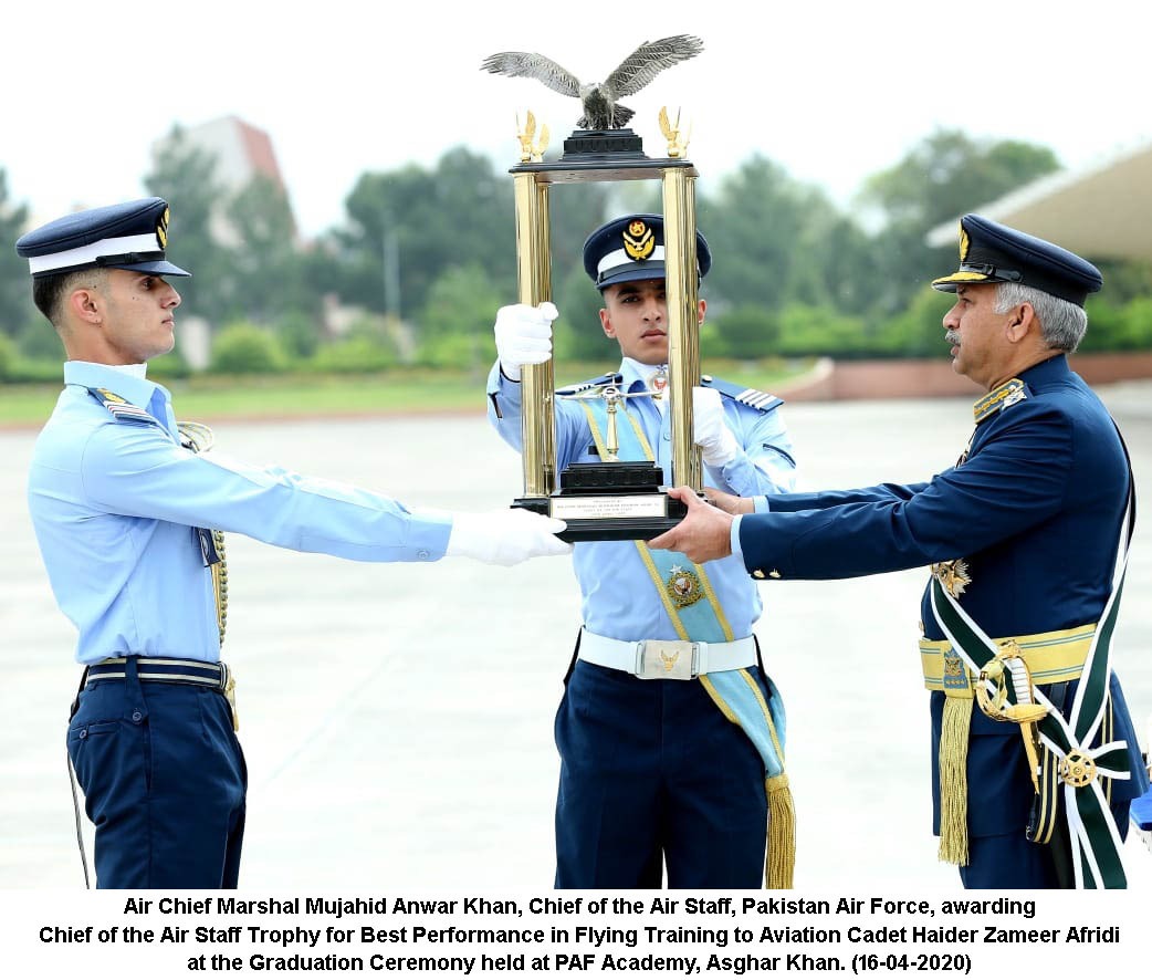 My younger brother Haider was awarded sword of honour and best pilot trophy at his passing out at PAF academy today! Mashallah!