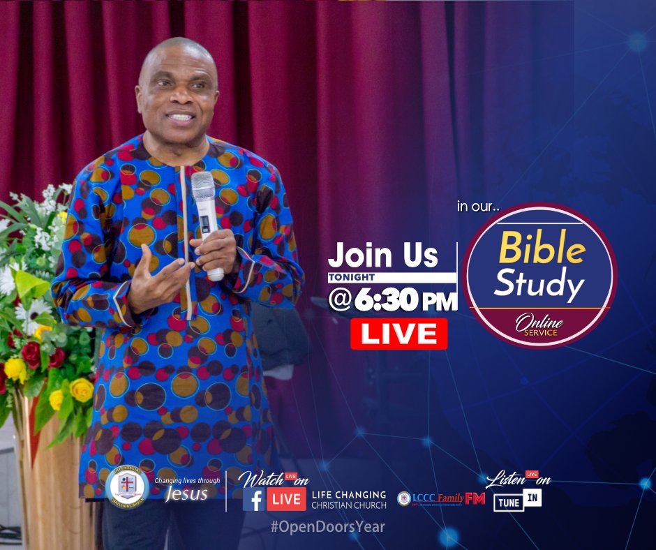 LifeChangersHQ's tweet photo. The word of God is our hope for a successful and secure future. Join Us TONIGHT @ 6:30PM (GMT+2) LIVE in our Online Bible Study service. LCCC Family FM Radio:
Direct Link - http://108.178.62.108/stream
#BibleStudy #OnlineService #OpenDoorsYear https://t.co/ZhRyNYwfyr