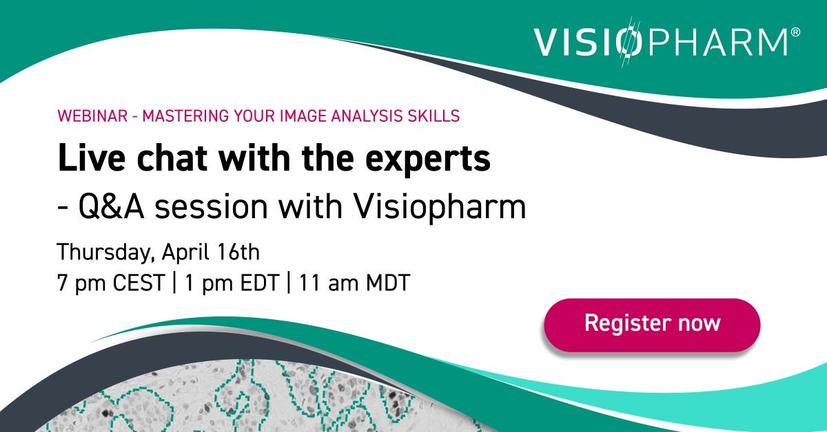 Visiopharm's tweet image. [TODAY] Want to find out more about #MachineLearning and #DeepLearning from our experts? Join the live chat session today and talk with Robert &amp;amp; Michael about ML and DL classifiers and your image data.
Register here: hubs.ly/H0pt9c90
#digitalpathology