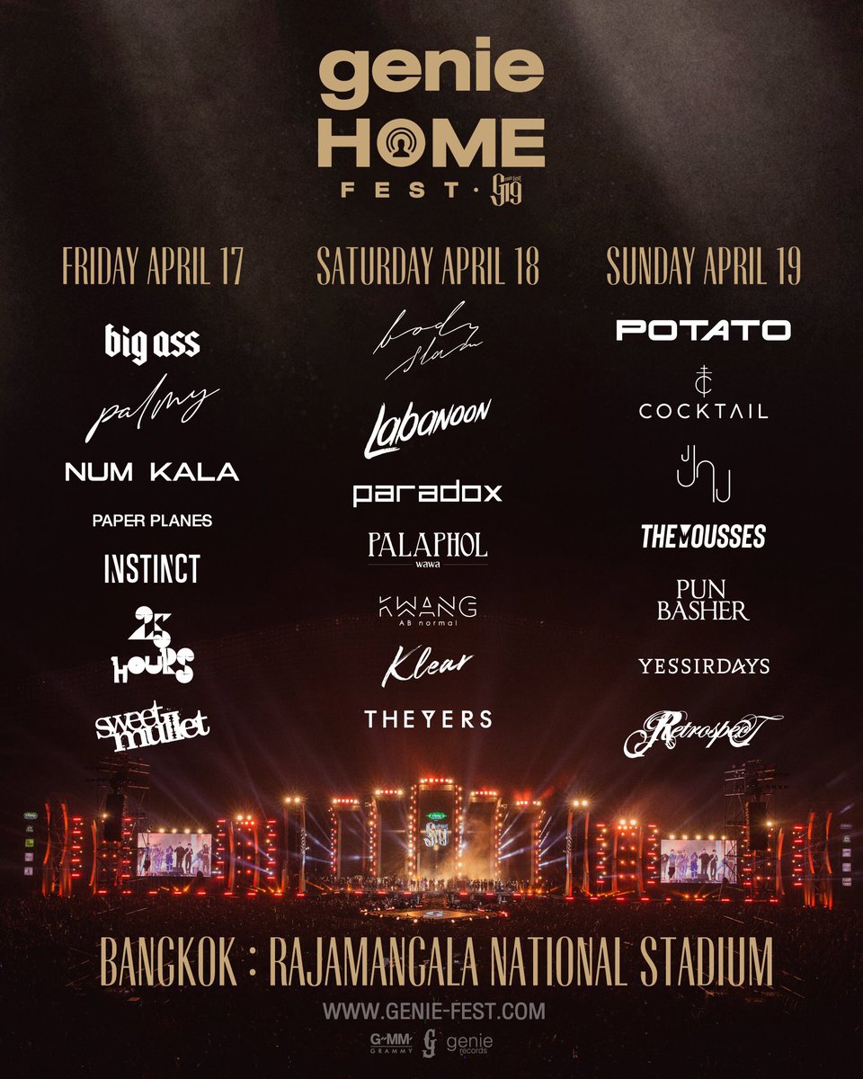 genierecords's tweet photo. สุดสัปดาห์นี้! เตรียมตัวรับพลังงาน #G19

🎥 LIVE PREMIERE บันทึกการแสดงสดเทศกาลดนตรีร็อก #G19Fest แบบเต็มโชว์ จัดเรียงใหม่สำหรับประสบการณ์ชม 3 วัน รวม 9 ชั่วโมงเต็ม ณ ที่พักของคุณ

⏰ ศ-ส-อา นี้
เวลา 19:00 น. - 22:00 น.
ทาง Facebook/geniefest
และ YouTube/Genierock

#geniehomefest https://t.co/jC9dnNxzrw