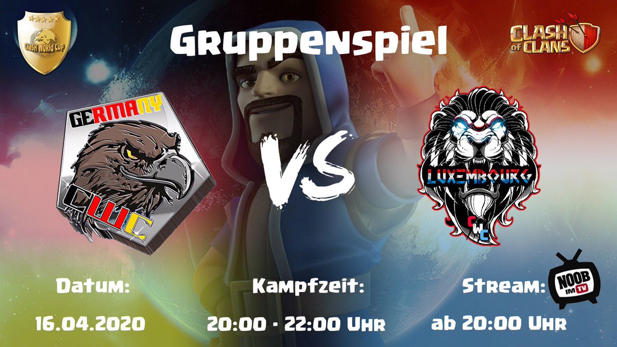 CWC Germany (@cwcgermany) on Twitter photo Gruppenphase Woche 4
Heute wird es richtig ernst. Wie spielen gegen den derzeitigen Gruppenersten. Können wir zu unserer alten Stärke zurückfinden und ein Wunder geschehen lassen???
Fiebert ab 20 Uhr live mit Noobs mit! <a href="/ClashOfClansDE1/">Clash of Clans DE</a> Gruppenphase Woche 4
Heute wird es richtig ernst. Wie spielen gegen den derzeitigen Gruppenersten. Können wir zu unserer alten Stärke zurückfinden und ein Wunder geschehen lassen???
Fiebert ab 20 Uhr live mit Noobs mit! <a href="/ClashOfClansDE1/">Clash of Clans DE</a>
