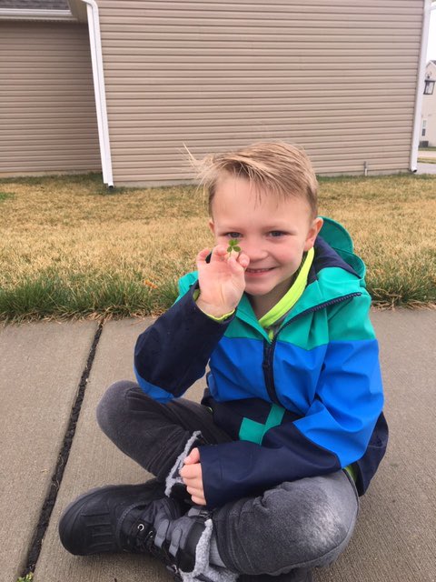 What a LUCKY 🍀 kiddo! Spend some time exploring nature today, like Parker did!