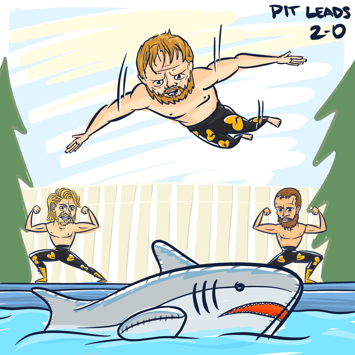 penguins's tweet photo. Our version of Sweet Chin Music.
#HBKLine https://t.co/VxGwhpSZPl