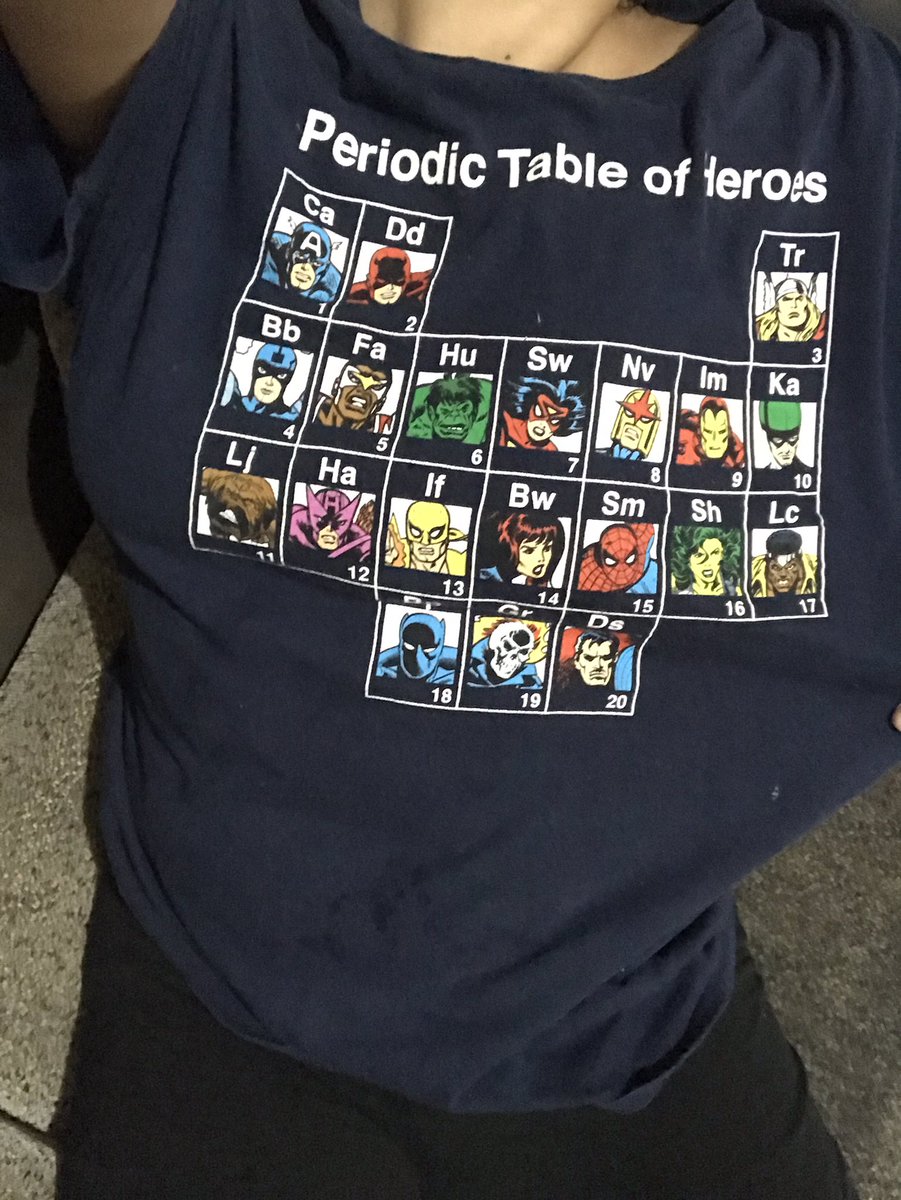 The only periodic table that mattersPS: ang dami ko'ng time so this thread will be dedicated and updated na lagi for all the comicbook t-shirts I own