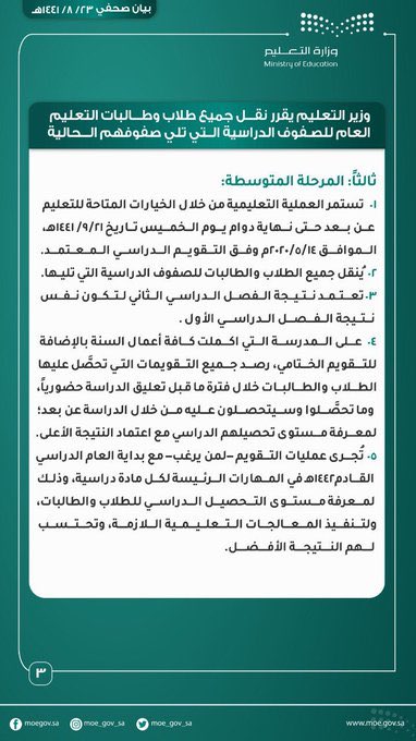 TDY24's tweet photo. 🔴رسمياً:

#الغاء_الاختبارات وتنجيح جميع طلاب وطالبات المدارس. https://t.co/FMwciVpP8D