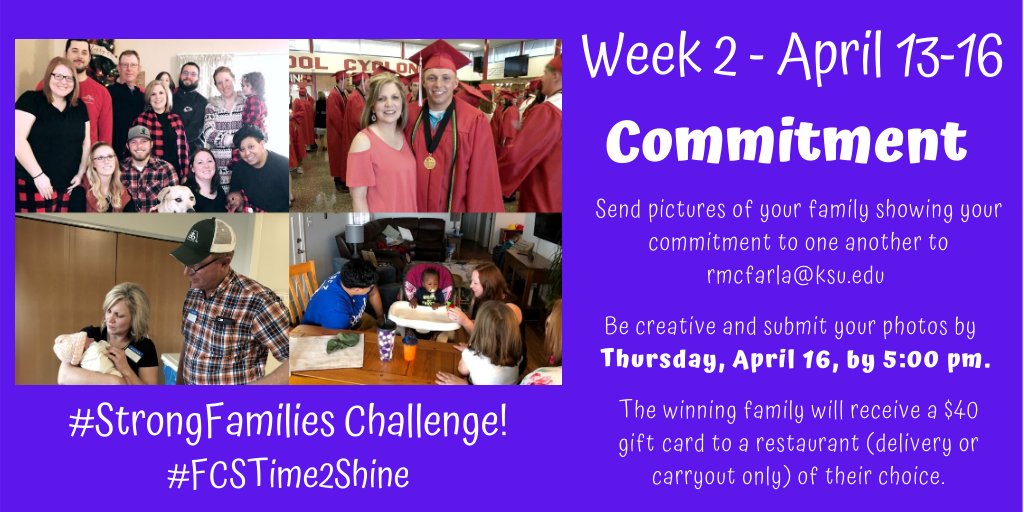Week 2 Deadline at 5 p.m. tonight! Join the #StrongFamilies Challenge!  For more information, please go to frontierdistrict.k-state.edu/family/strong-…

#FCSTime2Shine #FrontierExtensionDistrict