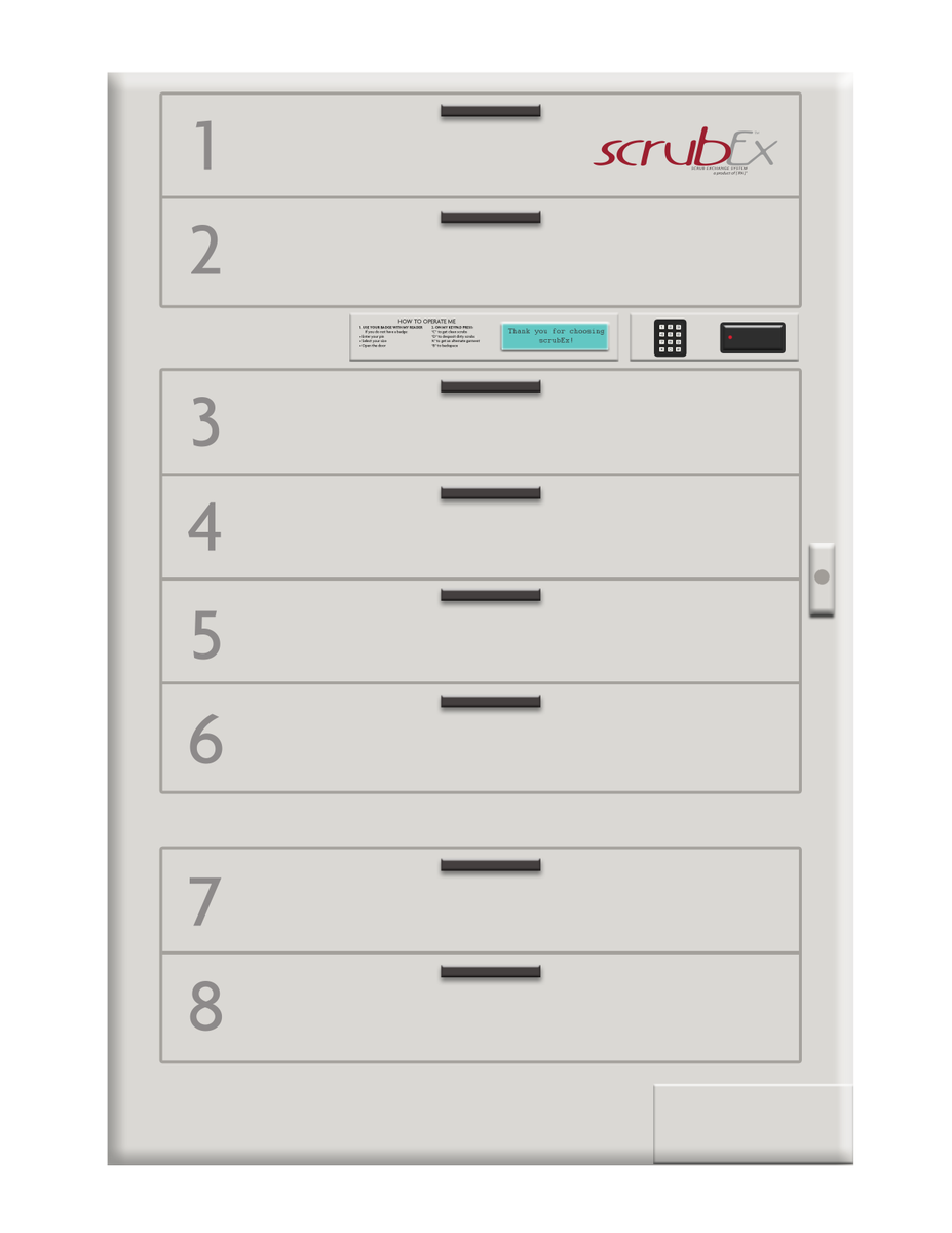 4)  #ScrubEx machines have a better user interface than several electronic medical records I've worked with! And are more conversational: "Please wait; I am finding you what you asked for." They also seem to never get stuck, unlike vending machines for candy bars & Doritos...