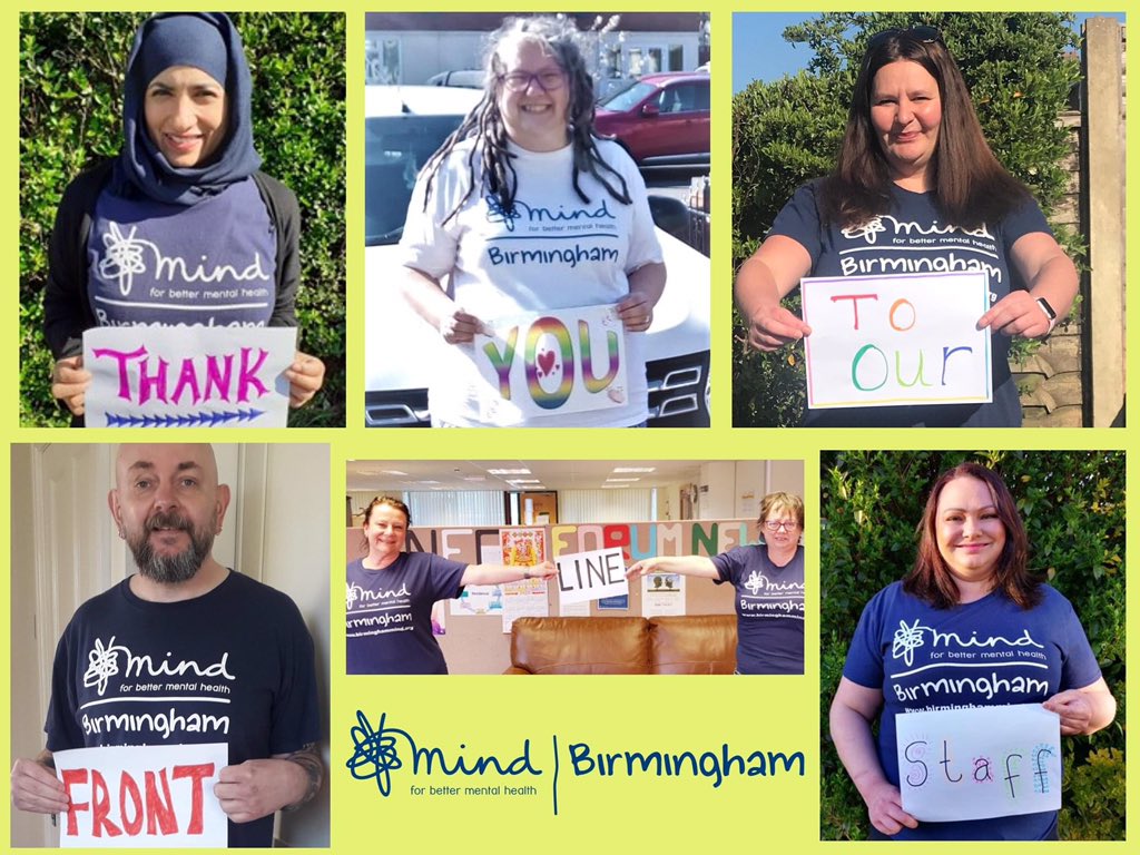 CEOBrumMind's tweet photo. Just had this photo sent to me. A group of our staff wanting to give a special thank you to our front line staff in our 5 care homes and our joint @bsmhft service. Their thoughtfulness brought a tear to many an eye.  #thankyou #InThisTogether #carehomes https://t.co/Ljmh22jEkj